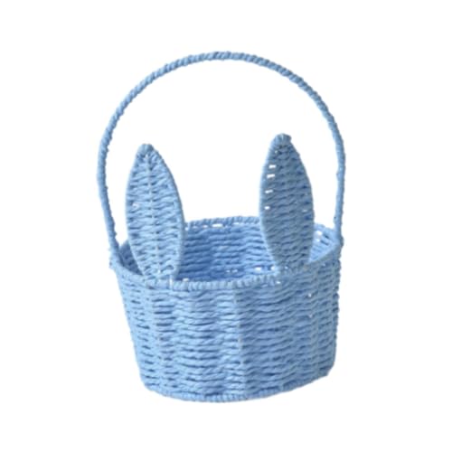 FLCPJGV Blumenkorb für Ostern, Tragbarer Korb für Feiern Und Garten, Blau
