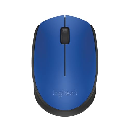 Logitech M171 Kabellose Maus, 2.4 GHz Verbindung via USB-Empfänger, Optischer Sensor, 12-Monate Akkulaufzeit, Für Links- und Rechtshänder, 3 Tasten, PC/Mac - Blau