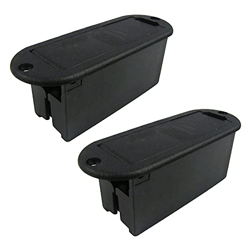 9-V-Akku-Box, schwarz, Musikzubehör für aktive Gitarre, Bass, Tonabnehmer (2 Stück)