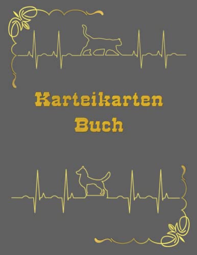 Karteikarten Buch Tierarzt Tierarzthelferin Karteikartenbuch 100 Seiten A4 Tierheilpraktiker Veterinär Tierphysiotherapeut Patientenkarteikarten als ... ihrer Kundendaten und Dienstleistungen Grau