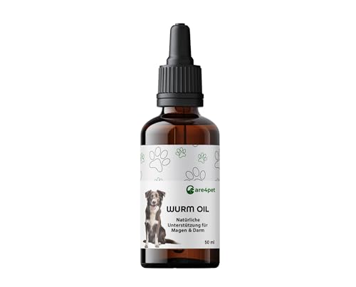 Care4pet Wurmkur Oil Liquid für Hunde und Katzen - Hochdosiert Effektives Entwurmungsmittel für Alle Würmer - Unterstützung der natürlichen Darmflora
