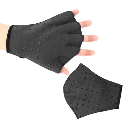 Qkbuza Schwimmhandschuhe für Frauen, Schwimmhandschuhe - Wasser -Schwimmtraininghandschuhe Webbedbte,Fäustlinge Neopren mit Handgelenksgurt, Tauchgeschäft