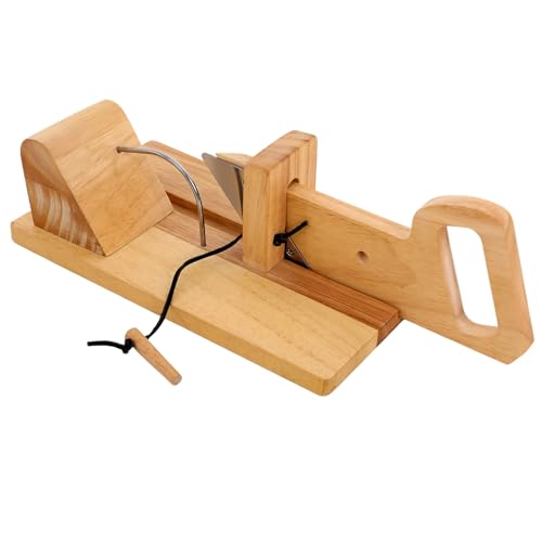 Holz Wurstschneidemaschine Mit Edelstahl Klinge Wursthobel Wurst Schneider Gemüse Holzwurstschneider Küche für Wurst Dörrfleisch Käse Schinken Speck 28.5 * 16.5 * 10cm