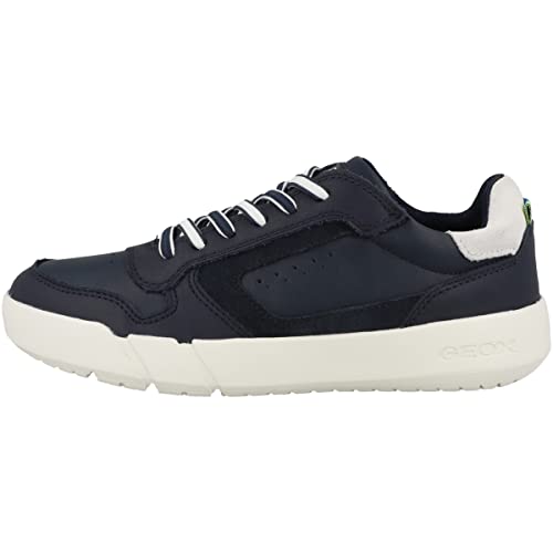Geox J HYROO Boy Sneaker, Navy/White, 37 EU