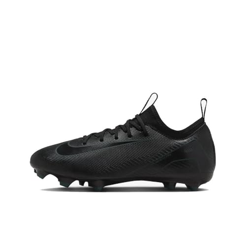 Nike Jungen Unisex Kinder Zoom Vapor 16 Academy Fg/Mg Fussballschuh, Black/Black-Deep Jungle, 34 EU