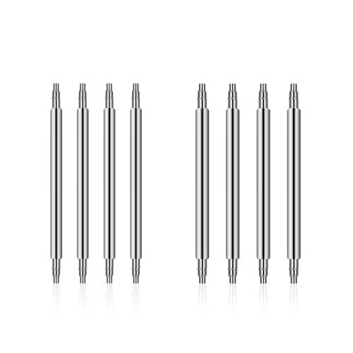 Mozeat Lens 8 Stück Federstifte 22 mm Edelstahl Uhrenarmband Stifte Uhr Entferner Repair Tool Uhrarmband Link Pins Uhr Federstege Werkzeug mit je 1,5 mm und 1,8 mm Durchmesser
