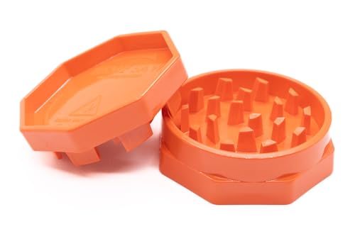 HEMP SAW® - Grinder, Kräutermühle, Spülmaschinenfest, neuartige Schneidgeometrie (Orange)