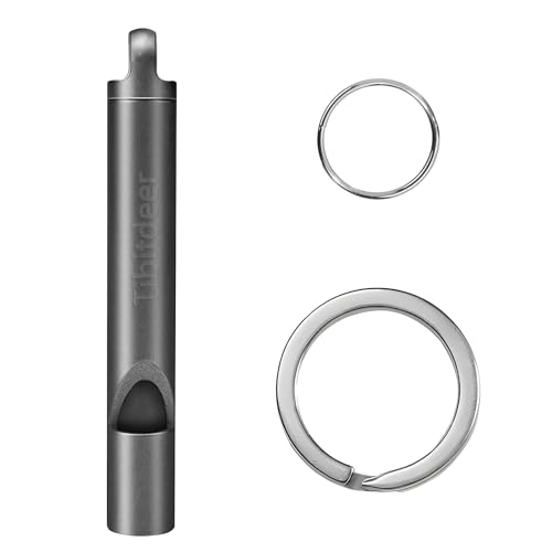 Tibitdeer Titan Trillerpfeife laut Notfall Signalpfeife 120 dB Sicherheitspfeife mit Schlüsselanhänger für Outdoor-Camping, Wandern, Bootfahren, Rucksackreisen, Angeln,Signalisierung
