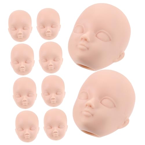 COSMEVIVI 10 Stück Puppenherstellungsköpfe Für Puppenreparatur Praxis-Make-up Puppenköpfe Rahmen Plüschspielzeug Herstellung Von Zubehör