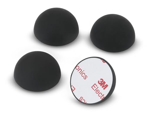 Dynavox Silikon-Elastomer Dämpfer ED20 4er-Set, Universal Absorber-Füße für HiFi Geräte, Lautsprecher, Verstärker und Plattenspieler, Resonanzdämpfer mit 3M-Klebefläche, schwarz