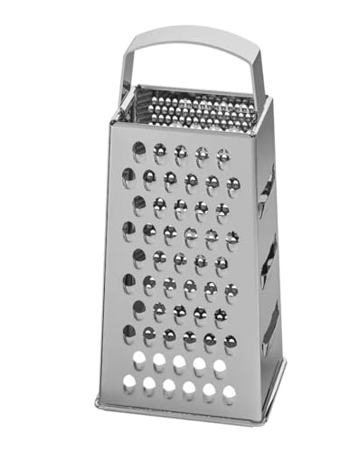 BishtHub 4-in-1-Hobel und Reibe aus Edelstahl, Mehrzweck-Schäler, Käsereibe für Gemüse, Käse und Ingwer, Küchenwerkzeug, 1 Stück