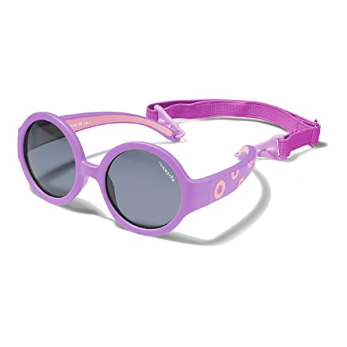 Mausito BABY Sonnenbrille 6-24 Monate Mädchen VERGLEICHSSIEGER Kindersonnenbrille 100% UV-Schutz BIEGSAM Schadstofffreie Sonnenbrille Kinder mit Band Europäisches Design für Kinder gemacht