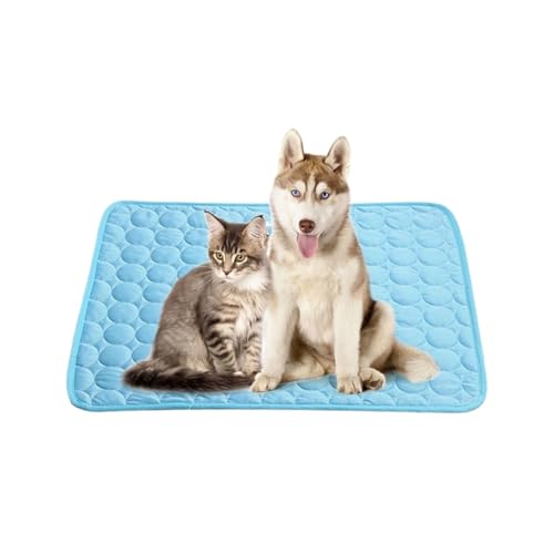 OZLIYY Kühlmatte für Hunde, Sommer, waschbar, kühler, atmungsaktiv, Haustierbett-Matte für große Hunde, Cama Refrigerante Para Perro Hundeautositz (Haustier-Kühlkissen, Rosa, 40 x 30 cm)