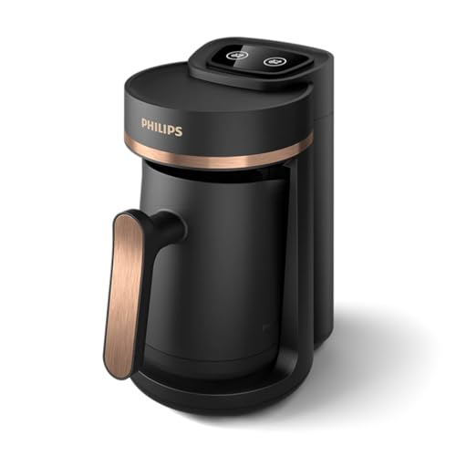 Philips Serie 5000 Türkische Kaffeemaschine - Langsambrühfunktion, 4-Tassen-Kapazität, Überhitzungs- und Überlaufschutz, Bereitschaftsanzeige, Easy Touch-Tasten, Automatische Abschaltung (HDA150/60)