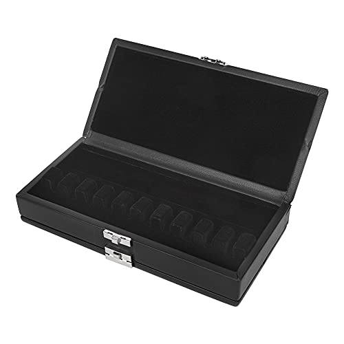 2-lagige Fagott-Aufbewahrungsbox aus Holz, Sicheres Schwarzes Gehäuse mit Belüftungslöchern, Weicher Flanellschlitz für 20 Rohre