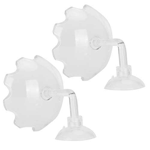 2pcs Aquarium Fisch Garnelenfutter, Acrylfischtank hoher transparenter Lebensmittelfuttermittel, Tank -Fütterungsschalen mit Saugfutterwasserschale für Reptilien Garnelen