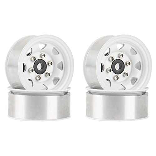 veorly 4 StüCk 1,55 Metall Beadlock Rad Felgen Nabe für 1/10 RC Crawler Auto Axial Jr 90069 D90 CC01 LC70,1