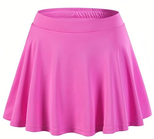Maeau Mädchen Sportrock Kinder Schule Tennisrock Futter Stretch Laufenrock Schulmädchen Kurz Golfrock Eingebaut Shorts Plisseerock A Linie Sportliche Sommerrock für Yoga Trainieren 3XS 130-140
