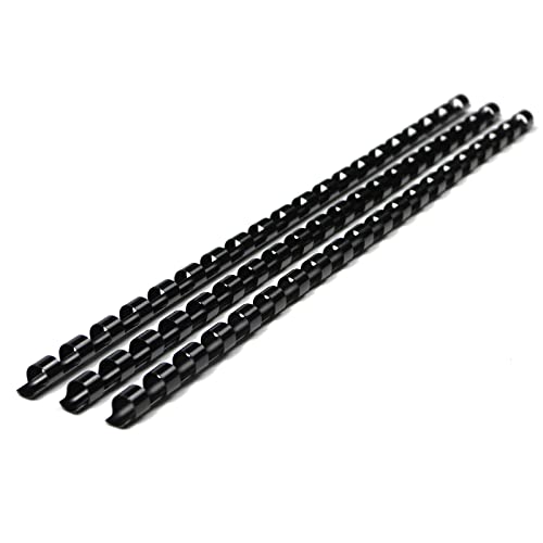 RAYSON Plastikbindekämme, 20 Blatt, 21 Ringe, 6 mm, A4, Schwarz, 100 Stück