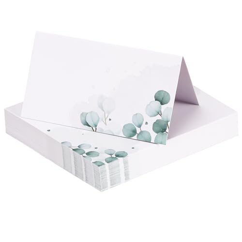 Arcjunys Tischkarten für Hochzeit und Geburtstag - Doppelseitige Namensschilder, Place Cards, Platzkarten - Tischkärtchen für Tischdekoration - 50 Stück