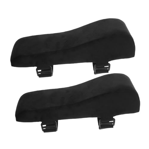 Operitacx 1 Paar Stuhl-armauflage Ellbogenauflage Nicht-möbelpads Filzstopper Bürostuhl Mit Verstellbaren Armlehnen Ruht Sitter Abnehmbares Kissen Stand Sofas Black Hochelastische Baumwolle