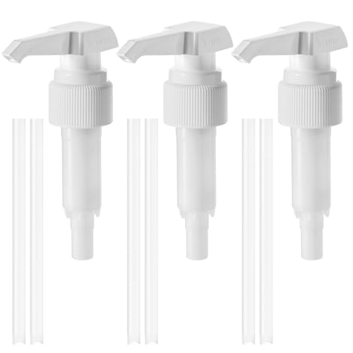 Aieve 3 STK. Dosierpumpe für Nutrition Vital Drink Zerop, Ersatz Sirup Pumpe für 1000ml Flasche, mit 6 Langen Schläuchen, BPA-Frei (Nicht für 500ml Vital Drink Flasche)
