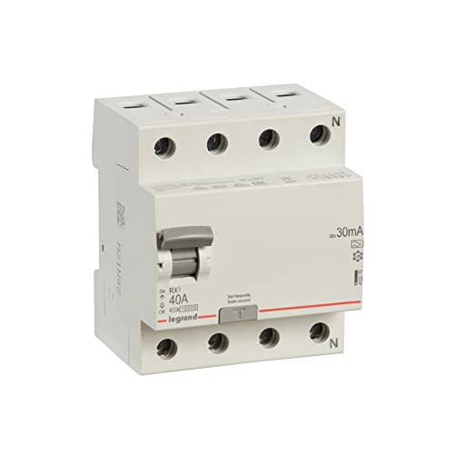 LEGRAND, FI-Schutzschalter 40A, 30mA; Fehlerstromschutzschalter/RCD, 4-polig - 40A / 30mA, 402075