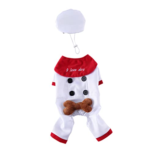 Abaodam 1 Satz Kleidung für Haustiere Party Weihnachten klein Hundebekleidung Hund Weihnachts -Outfit Haustier-Outfit Katzenbräuche Strickkostüm für Hunde Polyester Weiß