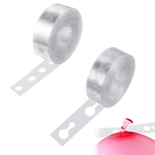 2 Rollen 5m Ballon Girlande Streifen, Luftballon Girlandenband Set, Luftballon Girlande, Ballonband Streifen, Dekorationsstreifen für Luftballons
