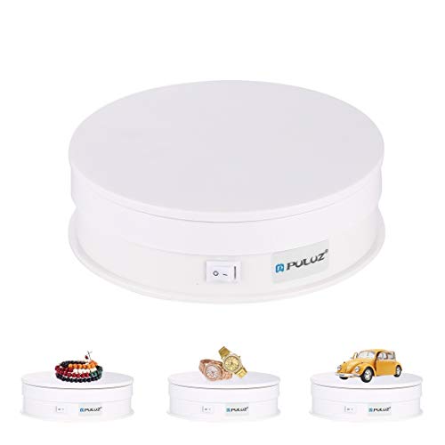 PULUZ 360 Grad Drehteller, Fotografie Drehteller Rotating Display,15cm Electric Turntable für Video Schießen Requisiten Schmuck, Max Load 33Lb