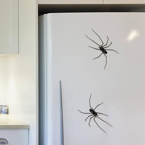 3D Spinnen Kühlschrankmagnete, Realistische Spinnen Design, Magnetische Dekoration für Kühlschrank und Garagentor, Abnehmbarer Indoor Outdoor Magnet (2)