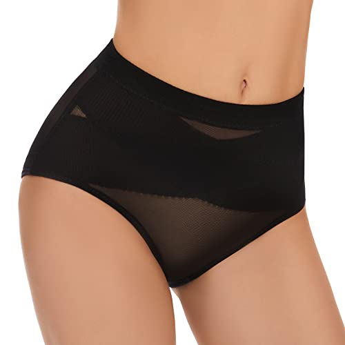 SIMIYA Damen Shapewear Unterhose Bauchweg Miederhose Niedrige Taille Unterwäsche Bauchkontrolle Miederpant weicher und bequemer Body Shaper für Frauen(Schwarz, L)