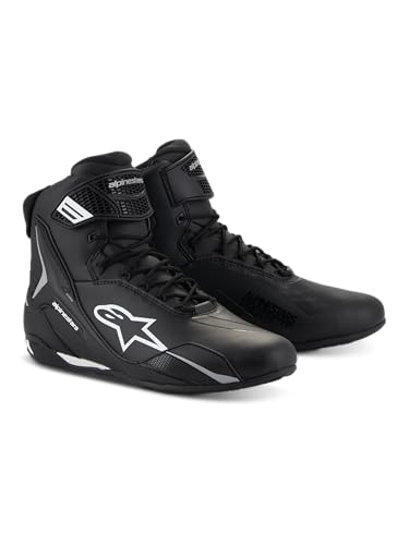 Alpinestars Stella Faster-4 Motorradschuhe für Damen, Schwarz, Diva Pink, leicht, atmungsaktiv, komfortabel, Schwarz , 38.5 EU