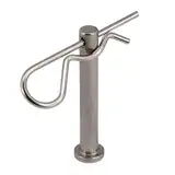 PRIOstahl Steckbolzen mit Federstecker Sicherungsbolzen Splinte - 1 Steckbolzen: 8 x 54 mm + 1 Federstecker: 2,5 x 55 mm zur Befestigung und Sicherung Sicherungselement Rostfrei aus Edelstahl V2A