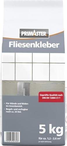 Primaster Fliesenkleber 5 kg für Wände und Böden im Innenbereich