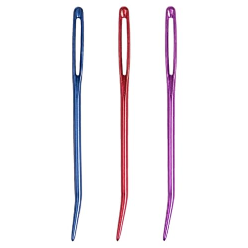 NETPROSHOP Einflechtnadel Farbig Flechtnadel für Pferdemähnen mit gebogener Spitze, Farbe:Blau