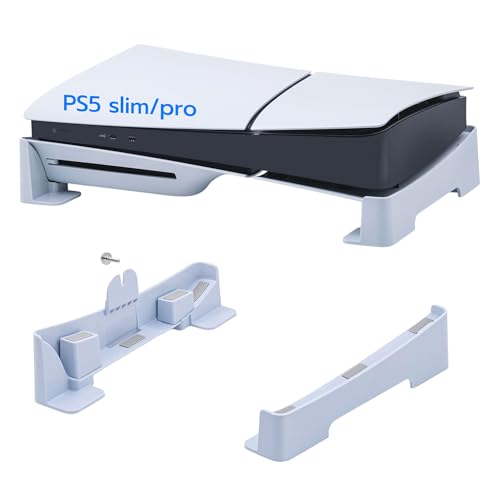 Mcbazel Horizontaler Ständer für PS5 Pro/Slim Disc/Digitale Editione, Halterung Liegend Kompatibel mit Playstation 5 Slim/Pro Digital/UHD-Konsole