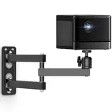 Jubor Faltbarer Projektor Wandhalterung, Verstellbare Projektorhalterung 360° Drehbar, Deckenwand Beamer Halterung, Metall Projektor Ständer mit 1/4 Gewinde für Heimkino, Spielzimmer, Büro