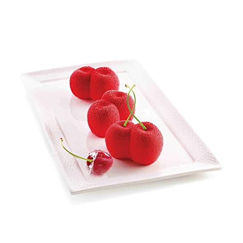Silikomart 199648 3D-Backform Kirsche - 6er Form, 29,5 x 17,0 x 8,0 cm, Grau