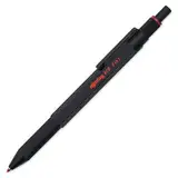 rOtring 600 3-in-1-Schreibgerät mit Kugelschreiber und Druckbleistift | Kugelschreiber mit 2 feinen Spitzen (schwarze und rote Tinte) | 1 Druckbleistift mit Spitze (0,5-mm-Mine) | Schwarz