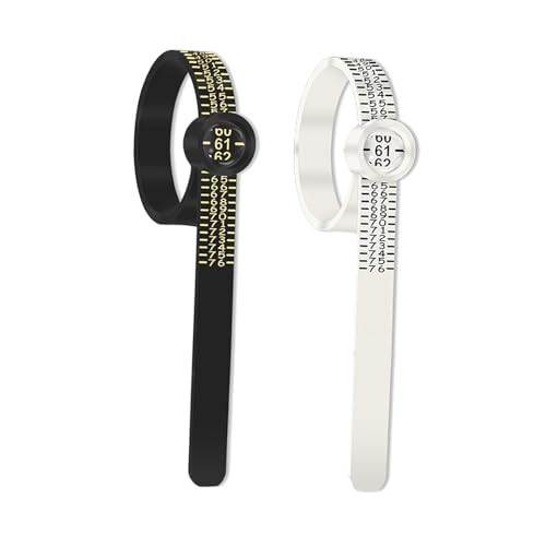 2 Stück Ringmaß,Ringschablone,Ringmaßband,Ringgrössenmesser,Ringmesser,Ring Sizer,Finger,Ringgröße Messen,Ring Größe Fingerumfang Ermitteln Bestimmen,Measuring,Ringmessgerät,Größenmesser,Fingergröße