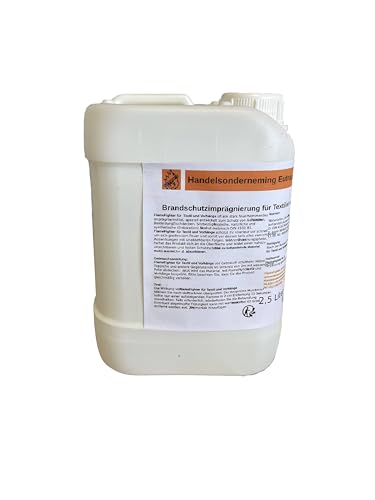 FlameFighter - 2,5 Liter Brandschutzimprägnierung für Textilien und Vorhänge - Brandschutzmittel - Brandausbreitungstest bestanden - Brandschutzklasse 1 - DIN 4102 B1