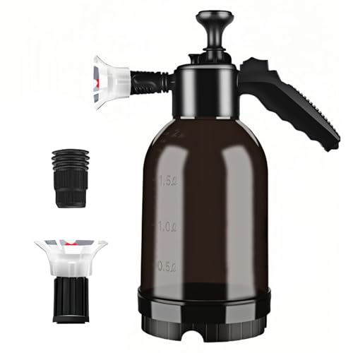 Schaumsprüher Auto 2L Drucksprühflasche Auto Sprühflasche mit 2 Düsentypen & Überdruckventil, Pumpsprühflasche Sprühschaumreiniger für Autowäsche, Gartenarbeit, Haus, Haustierpflege