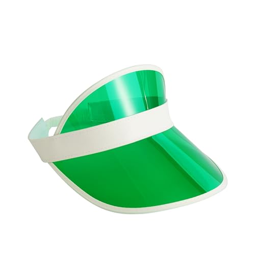 Bramble Unisex Grüne Sonnenvisiere – 1er Pack, Einheitsgröße – Perfekt für Sport, 80er Jahre Kostüme, Festivals, Partys