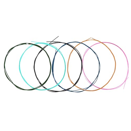 6-teiliger Satz Bunter Gitarrensaiten aus Legierung und Nylon mit Standardspannung f¨¹r Klassische Gitarren,Outdoor-Uhren