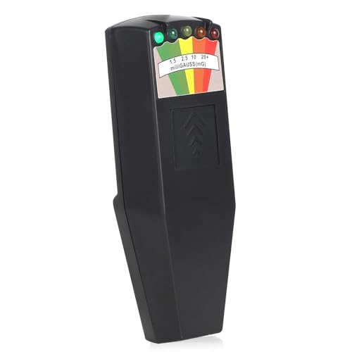 SWAWIS EMF Messgerät Paranormal EMF-Messgeräte Geisterjagd Equipment 5 LED Ghost Hunting Detektor Strahlenmessgerät EMF Meter Magnetfeld 50Hz-20.000Hz, Schwarz