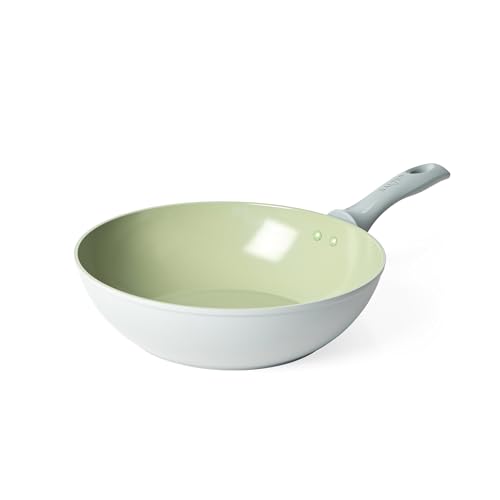 Salter Wokpfanne Induktion 28cm, Wok Pfanne mit Antihaftbeschichtung, Induktions Wok Titan-Keramik XXL für Asiatisches Kochen, PFAS-frei mit Bakelite-Griff