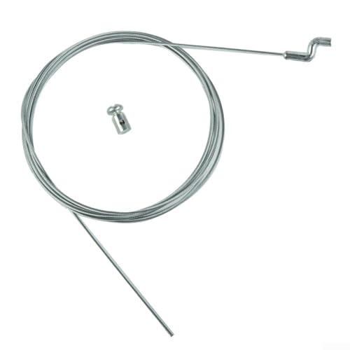 Gaszug für Rasenmäher, 200 cm, Z-Haken, Stahl, Rasenmäher, Motorbremse, Radantrieb, Gaszug, Reparaturset, passend für die meisten motorisierten Gartenmaschinen