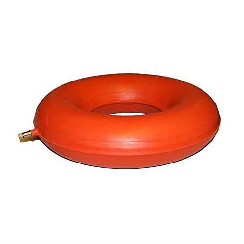 Sitzring Gummi aufblasbar- 45 cm Durchmesser - rot/orange - Sitzkissen gegen Beschwerden bei Dekubitus, Hämorrhoiden, Rückenschmerzen und zur Steißbein Entlastung