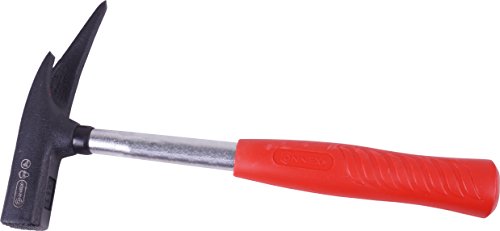 Connex Latthammer - Stahlrohrstiel 1K-Griff - chromfarbig / rot - mit Stahlrohrstiel - Kunststoffgriff - Bahn geraut / Hammer / Zimmermannshammer / Zimmererhammer / COX610750